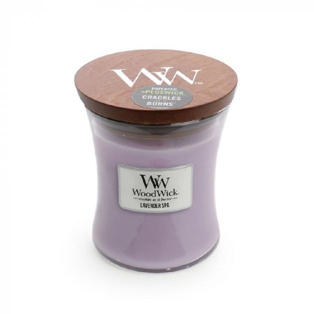 Ароматична свічка з ароматом лаванди і евкаліпта Woodwick Mini Lavender Spa 85 г Ароматична свічка з ароматом лаванди і евкаліпта Woodwick Mini Lavender Spa 85 г